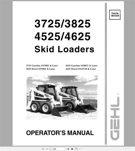 gehl skid steer e service manual|gehl operators manual free download.